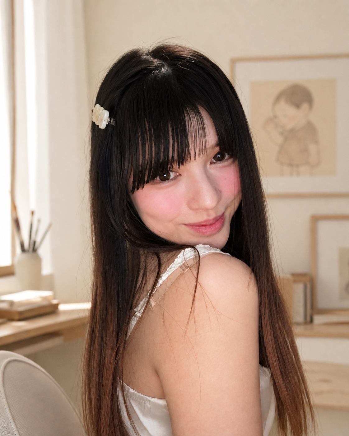 Renee Ng, artist and founder of Little Chapter House, in her studio
